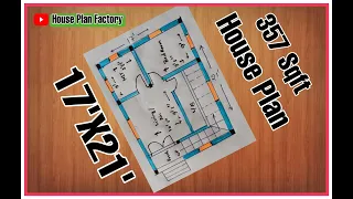 17 x 21 HOUSE PLAN II 17 X 21 GHAR KA NAKSHA II 17 X 21 HOUSE DESIGN || 357 SQFT HOUSE PLANS || HPF