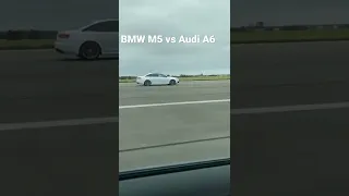 Drag Race **186mph** BMW M5 vs Audi A6 👀