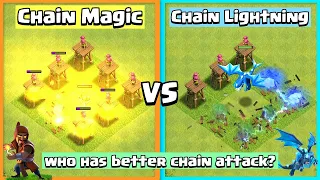 Super Wizard VS Electro Dragon VS Every Defense Formation | Chain Lightning Duel | Clash of Clans
