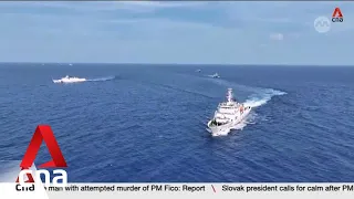 Philippine civilian convoy sails toward disputed shoal in South China Sea