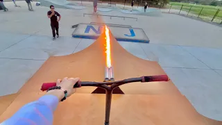 LIGHTING THE SKATEPARK ON FIRE..