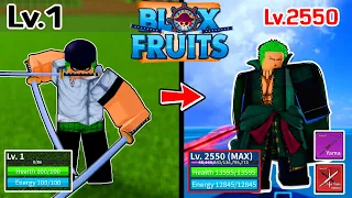 Blox Fruits เวล 1 ถึง 2550 ตอนเดียวจบ! | โรโรโนอา โซโร เก็บ 3 ดาบและดาบเอ็นมะ Yama !