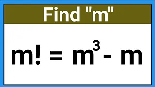 Brazil | A Nice Factorial Equation | Math Olympiad | Find m