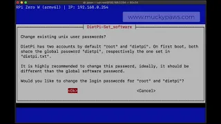 Installing DietPi on Raspberry Pi, First Boot and Configuration.