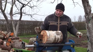 Колем дрова электро-гидравлическим колуном!We chop wood with an electro-hydraulic knife!