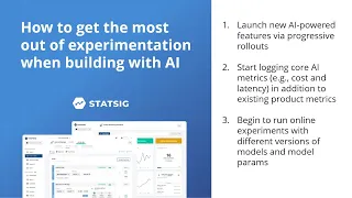 AI Experimentation: How to optimize the performance of AI-powered features using Statsig