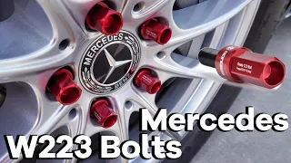Mercedes Benz S400 W223 with BONOSS Shell Type Wheel Bolts (formerly bloxsport)