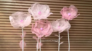 Hướng dẫn làm Hoa Vải Voan | How to make fabric flower |DIY| 1991 Handmade