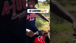 Teaching People How To Ride Can Give You Anxiety🤣🤦🏽‍♂️ #subscribe #dirtbike #comedyvideos #bike