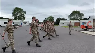 3 Star Cadets Learning Cane Drill