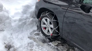 Snow Chain demo in Yosemite NP (Konig XG-12)