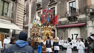 Sant'Agata 2019, le candelore danno il via alla processione (giro esterno)