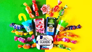 ASMR Sweets/ Opening chewable candies Scandic, Halls, TickTock,Toffix and marmalade candies Umbrella