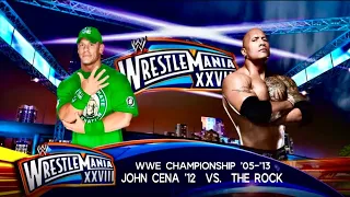 JOHN CENA 12 VS THE ROCK 2013 Simulation Match