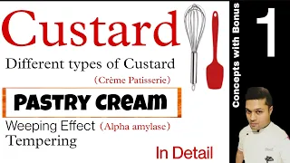 How to make Custard | Pastry cream In Detail | Part 1 | Baking Tutorial | Concepts with Bonus