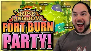 Zone 7 Battles [fort burning party!] Storm of Stratagems KvK in Rise of Kingdoms