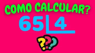 COMO CALCULAR 65 DIVIDIDOS POR 4?| Dividir 65 por 4