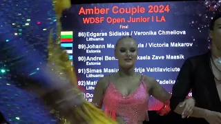 WDSF reitingo varžybos “Amber Couple 2024” WDSF International Open LA