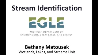 Stream Identification: MWA/EGLE Webinar