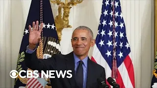 Obama returns to White House for first appearance since leaving office