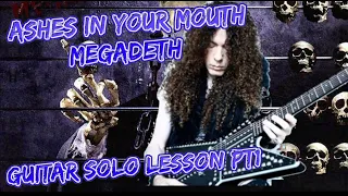 How to play ‘Ashes In Your Mouth’ by Megadeth Guitar Solo Lesson w/tabs pt1
