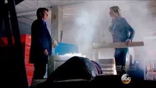 Castle 8x17 Castle and Mystery Blonde Possible Genie in Warehouse Chase“Death Wish”