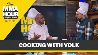 Cooking With Volk: Alexander Volkanovski and Ariel Helwani Make Takis-Breaded Chicken - MMA Fighting