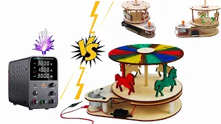 I Applied High Voltage to Electric TOYS 【DANGEROUS】 High Voltage VS Crazy Rotating Trojan