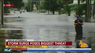 Flooding in Crystal River, FL after Hurricane Idalia