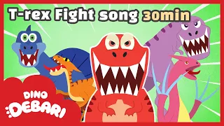 🎵Bang! Snap! The T-Rex and Spino are fighting once again! | T-rex VS Dinosaurs | DebariTV