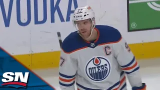 Oilers' Connor McDavid Flies In To Pick Up Tough Pass, Zips Five-Hole For Lead