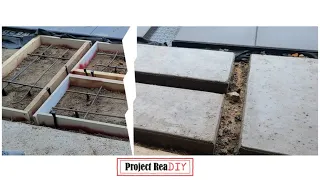 Pouring concrete stepping stones (salt finish)