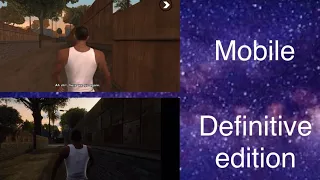 Direct comparison between GTA SA definitive edition, mobile and PC