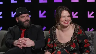 Stars of "Scandal" Guillermo Diaz and Katie Lowes in the 2023 SXSW Studio