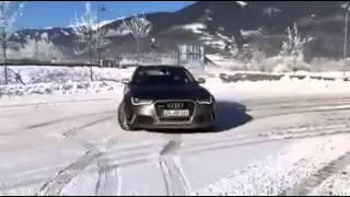 Audi rs6 drift snow