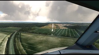 Microsoft Flight Simulator 2020 | POV - A320 STORMY winds landing at Paderborn Lippstadt | 4K 60FPS