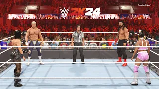 WWE 2K24 - Cody Rhodes Vs Rhea Ripley Vs Roman Reigns Vs Bianca Belair FATAL 4 WAY MATCH (PS5)