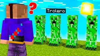 ADIVINA el ESCONDITE del VERDADERO TROLERO en MINECRAFT 😂😱 MINECRAFT ALEATORIO