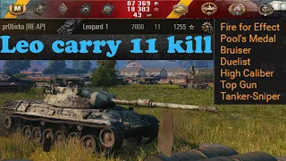 Leopard 1 🔝 Carry 11 kill 7k dmg🔝 World of Tanks ✔️