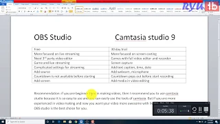OBS studio vs Camtasia Studio 9 | Best recording App | Screencast App 2020 | Comparison video