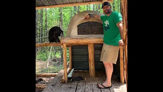 Earthen oven complete, Building an outdoor shower at the off grid log cabin