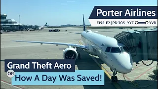 They stole another plane just to get us there! My Porter Embraer E195-E2 flight to Vancouver
