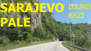 Driving Sarajevo - Pale, main road M5, July 2023