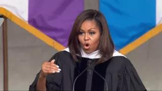 Michelle Obama Gives Final Commencement Speech