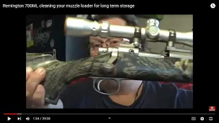 Remington 700ML cleaning your muzzle loader for long term storage