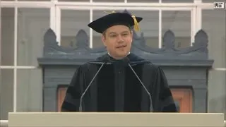 WATCH: Matt Damon Gives Commencement Speech at MIT -- Almost 20 Years After Mopping Its Floors!