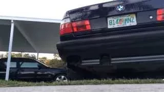 E34 M5 straight pipes to Magnaflow | Cold start