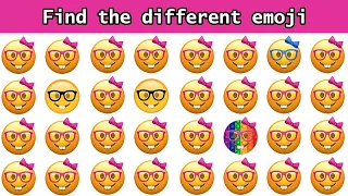 HOW GOOD ARE YOUR EYES #20l Find The Odd Emoji Out l Emoji Puzzle Quiz