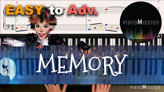 [Real Piano Tutorial] MEMORY from CATS with sheets