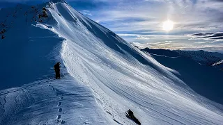 Super long snowmobile hill climb Haines Summit